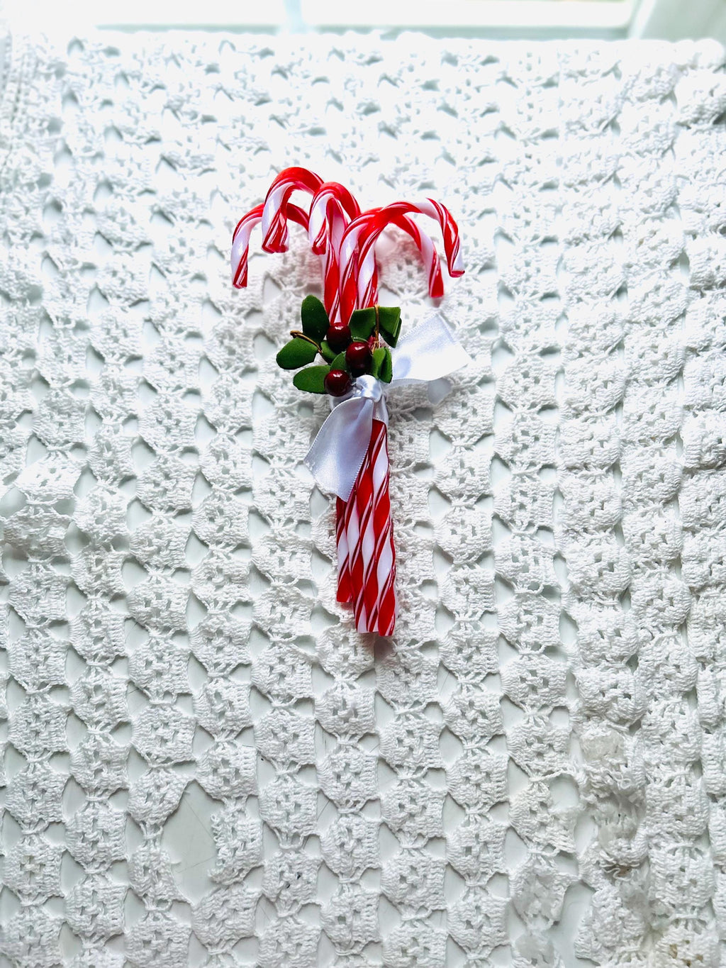 Candy Cane Christmas Ornament Bundle  Farmhouse Holiday Decor, Set of 6