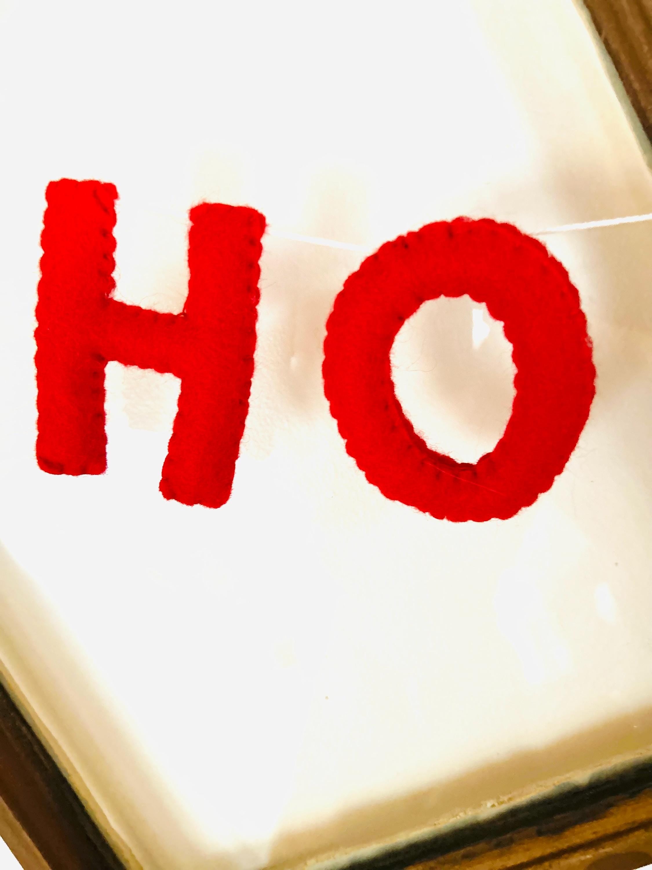 Felt Christmas Garland  Handmade Santa & Snowflake Holiday Banner