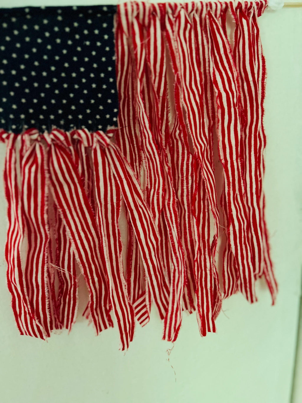 American Flag Wall Hanging, Patriotic Flag, Fabric swag, Banner, Americana, Flag wall hanging, July 4th decor, Memorial Day decor, Boho