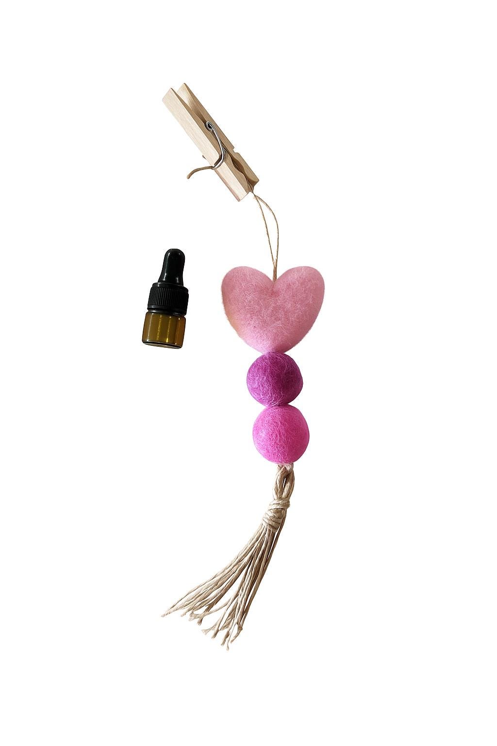 Felt Wool Ball Diffuser, Boho Aromatherapy Ornament Gift, Essential Oil Diffuser, Car Fragrance