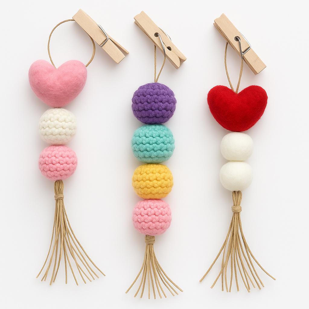 Felt Wool Ball Diffuser, Boho Aromatherapy Ornament Gift, Essential Oil Diffuser, Car Fragrance