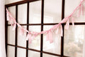 Handmade Pink Satin Ribbon Garland  Baby Shower Decor, Valentine's Day, 6 Foot